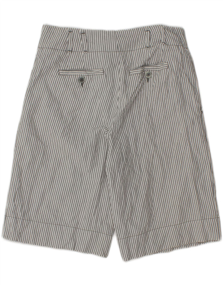 BENETTON Mens Chino Shorts W28 Small Grey Striped Cotton Vintage Benetton and Second-Hand Benetton from Messina Hembry 