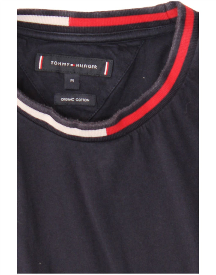 T-shirt męski TOMMY HILFIGER Top średni, granatowy, bawełniany