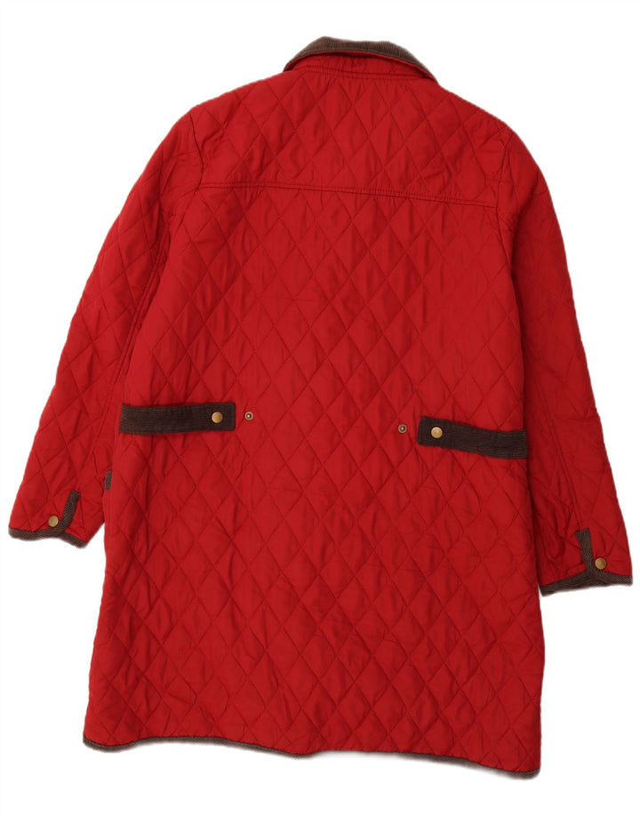 Damski pikowany płaszcz bawełniany Traders UK 18 XL, czerwony poliester