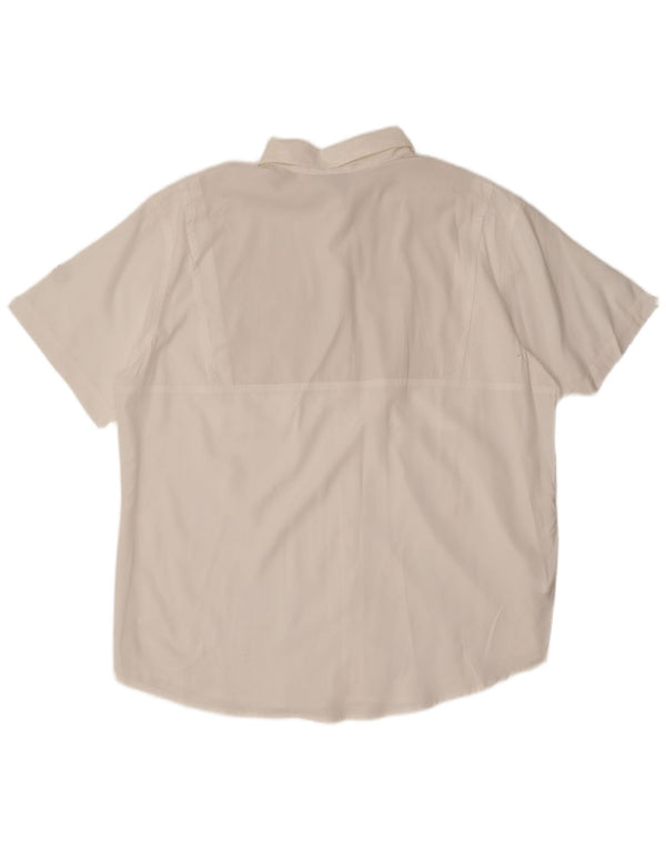 EDDIE BAUER Męska koszula z krótkim rękawem XL, biały poliester