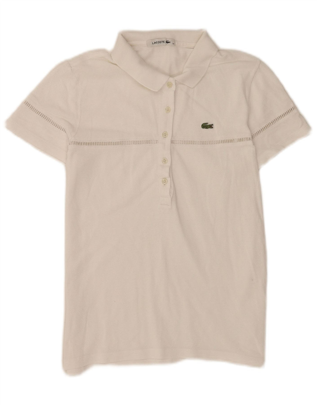 Damska koszulka polo Lacoste Regular, rozmiar 40, średnia biel