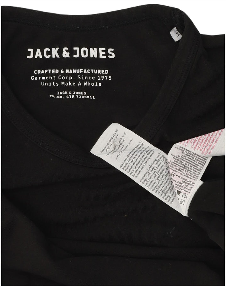 Męski top Jack & Jones z długim rękawem, średni czarny, bawełniany