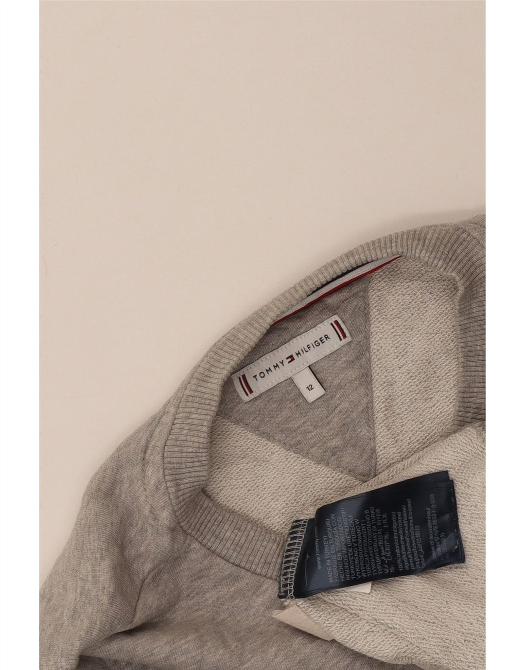 Chłopięca bluza z grafiką Tommy Hilfiger 11-12 lat, szara, nakrapiana