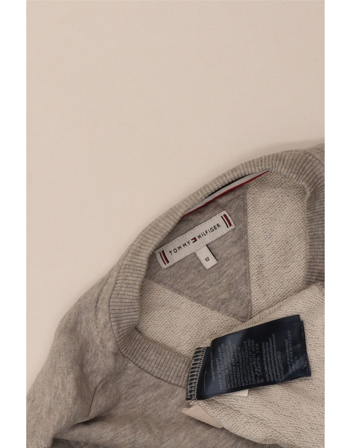 Chłopięca bluza z grafiką Tommy Hilfiger 11-12 lat, szara, nakrapiana