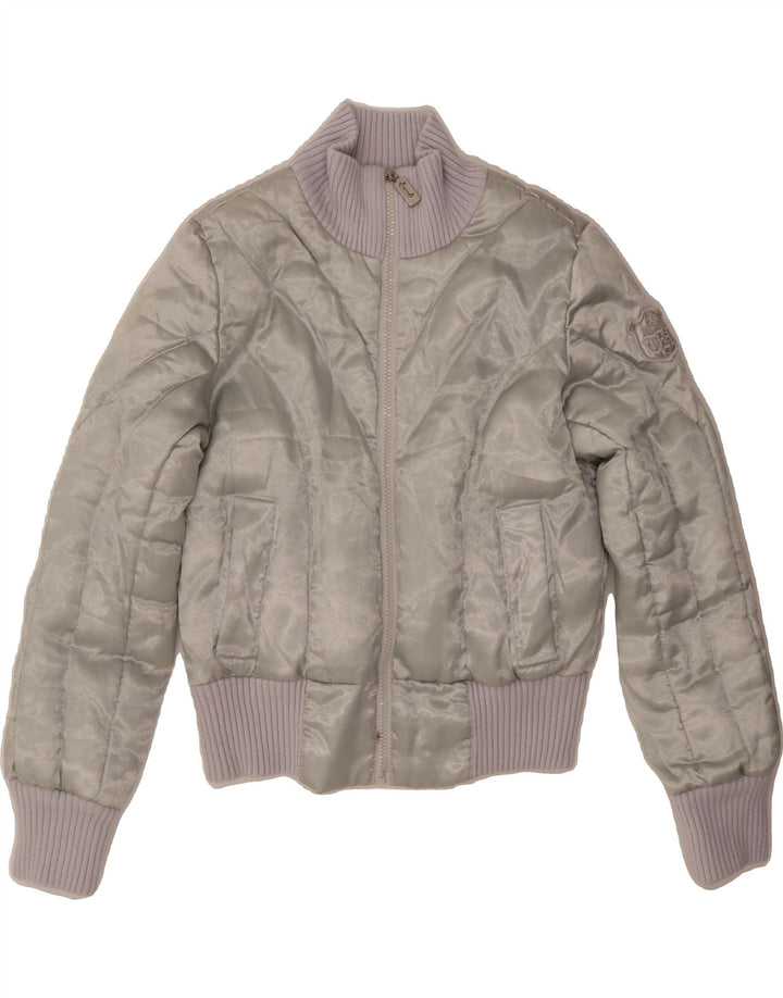 TOMMY HILFIGER Womens Padded Jacket UK 14 Medium Grey Polyester Vintage Tommy Hilfiger and Second-Hand Tommy Hilfiger from Messina Hembry 