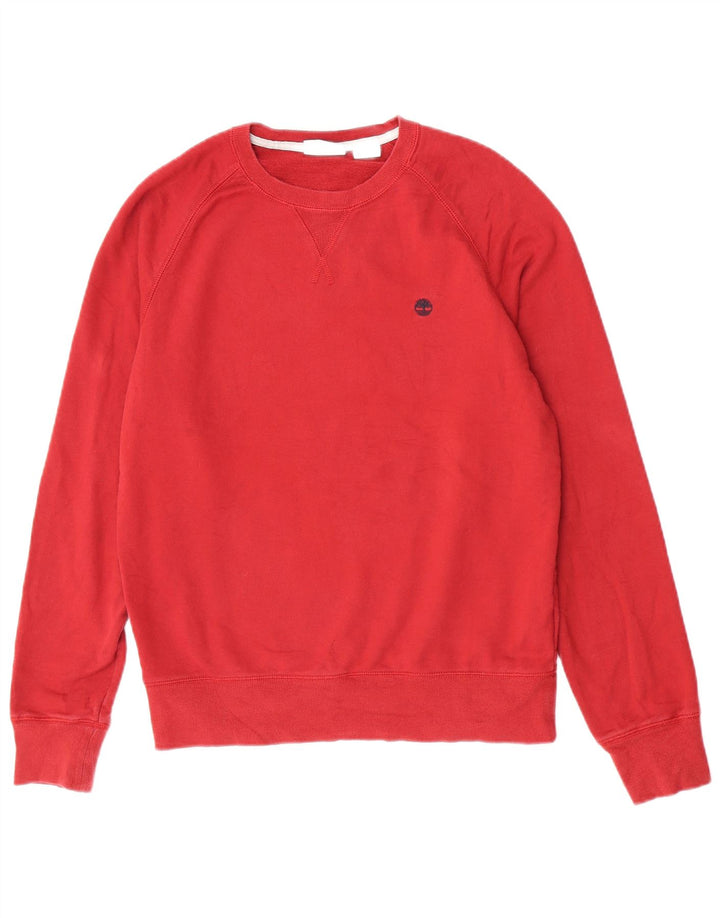 Męska bluza Timberland Sweter średnio czerwony, bawełniany