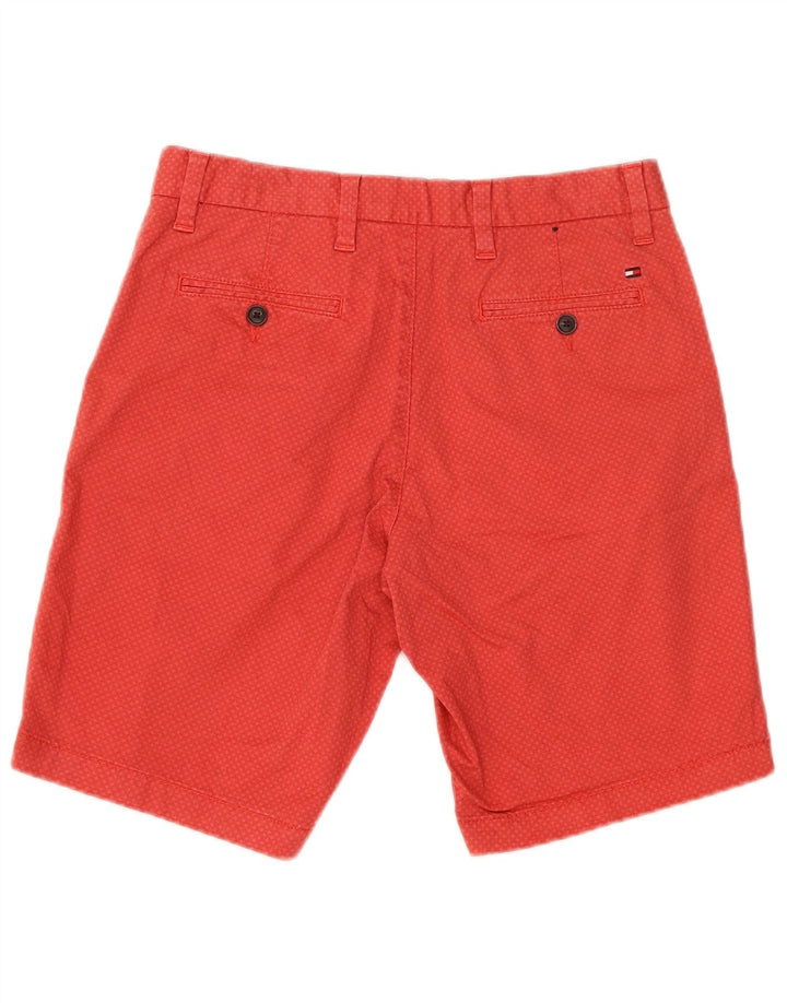 Męskie spodenki Chino Tommy Hilfiger Brooklyn W30 Średnio-czerwone geometryczne