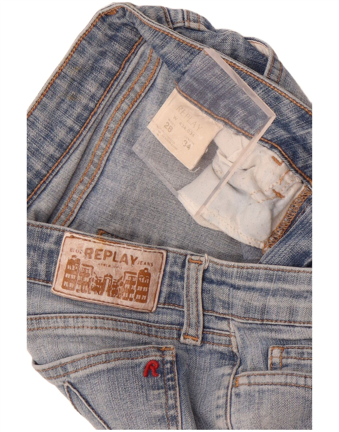 Męskie jeansy Bootcut Replay W28 L31 Niebieskie bawełniane