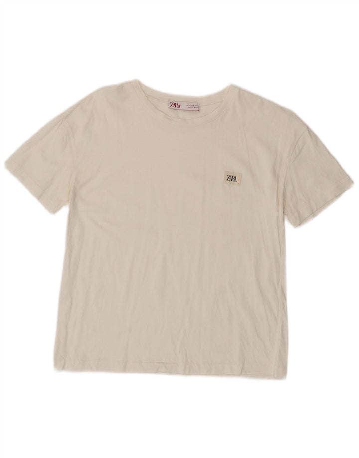 T-shirt damski ZARA Top UK 10, mały, biały