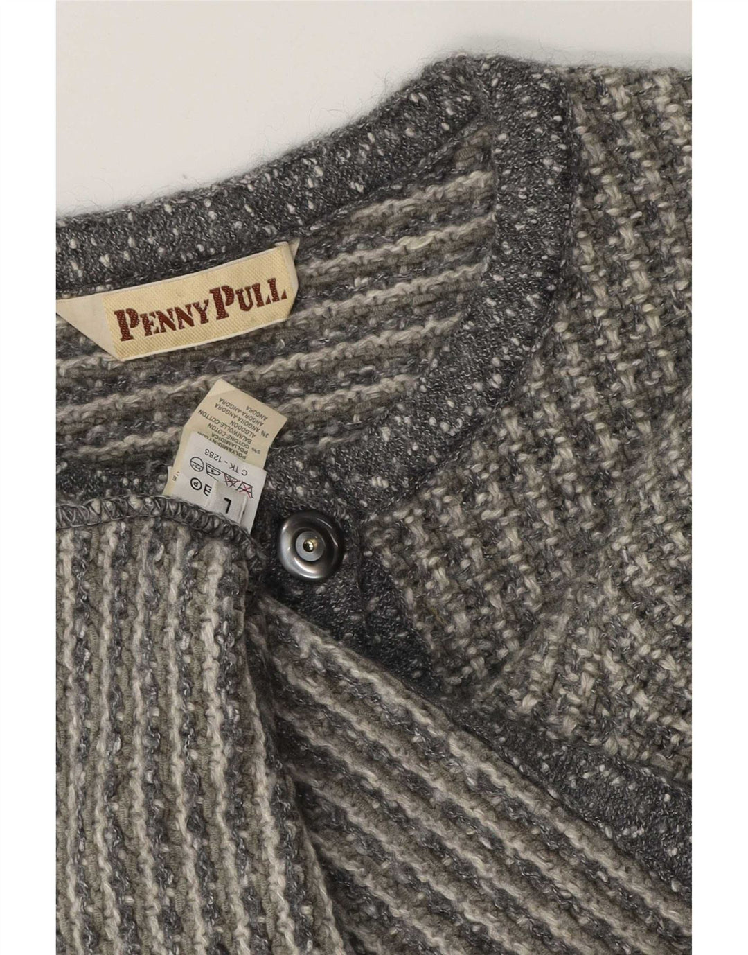 Sweter damski Penny Pull UK 16, duży, szary akryl