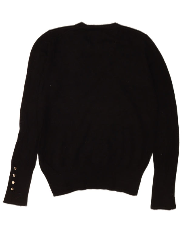 Damski sweter z okrągłym dekoltem Zara UK 10 Small Black Wiskoza