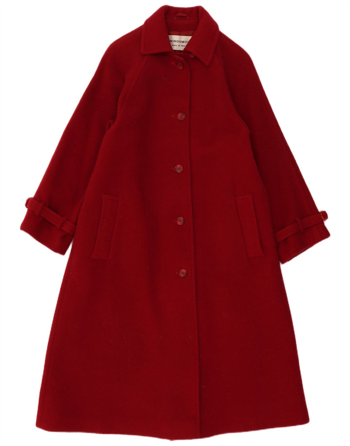 Damski płaszcz oversize Windsmoor UK 10 Small Burgundowa nowa wełna