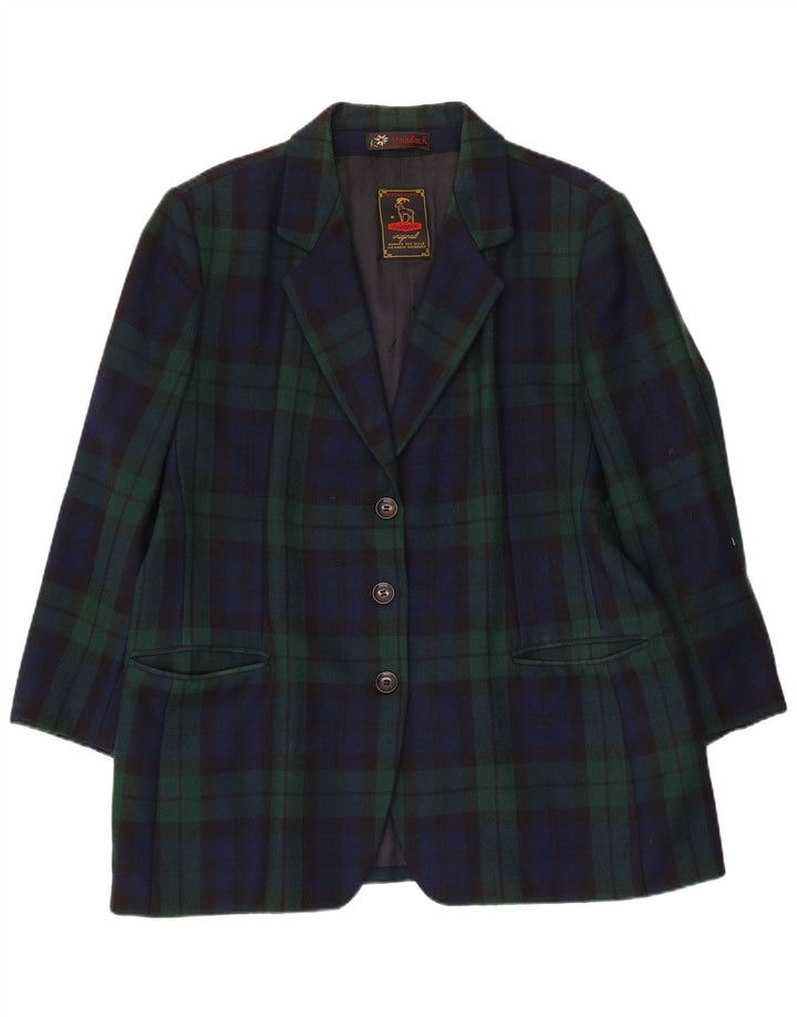 Damska marynarka Steinbock zapinana na 3 guziki, UK 18 XL, granatowa w kratkę