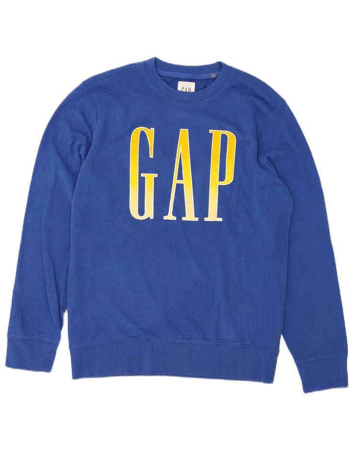 Damski sweter graficzny Gap UK 14, średni niebieski, bawełniany