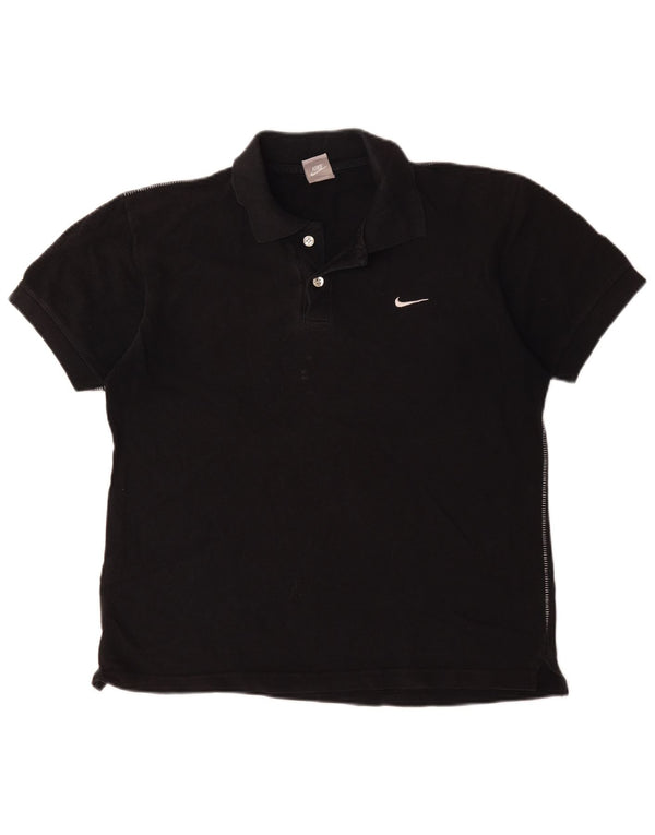 Damska koszulka polo Nike UK 10/12, średnia czarna bawełna
