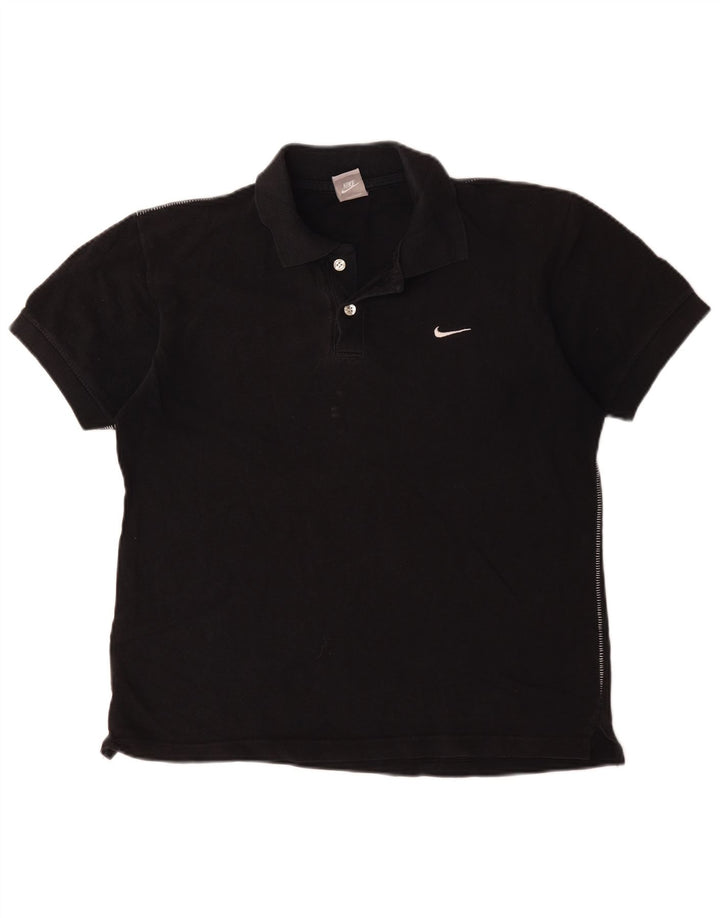 Damska koszulka polo Nike UK 10/12, średnia czarna bawełna