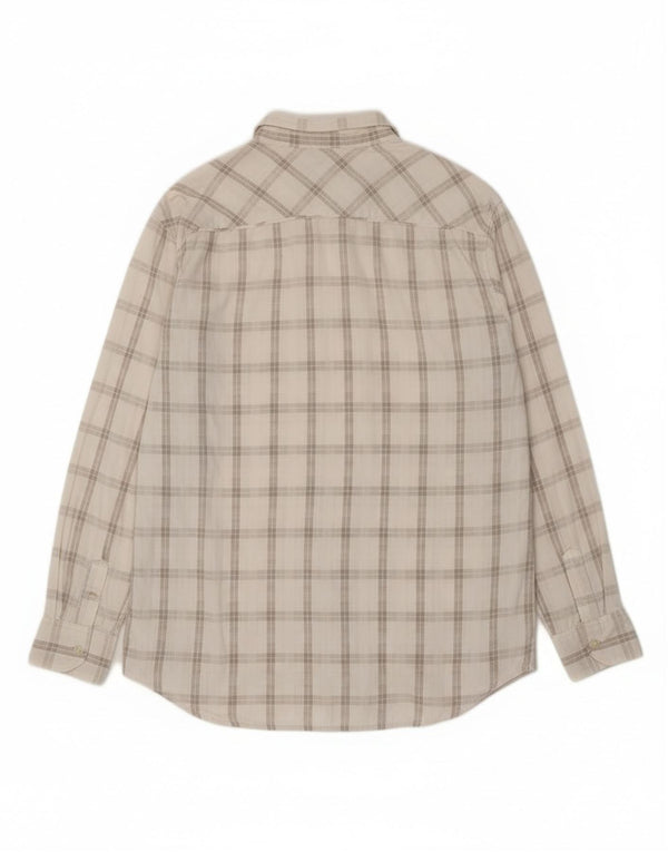 Wrangler Męska klasyczna koszula slim fit XL z bawełny w białą kratkę