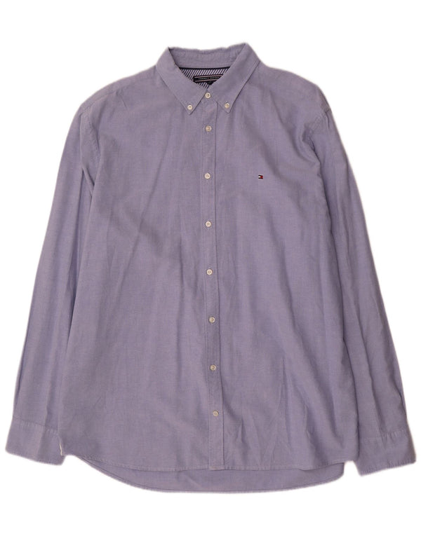 Męska koszula Tommy Hilfiger New York Fit 2XL, niebieska, bawełniana