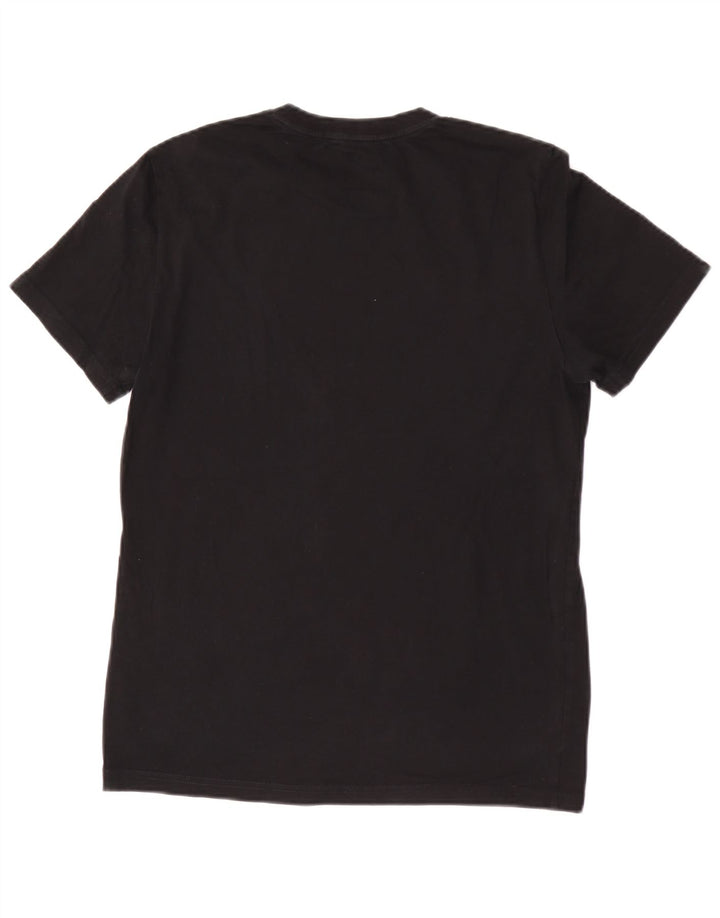Męski T-shirt z grafiką Fred Perry, mały, czarny, bawełniany