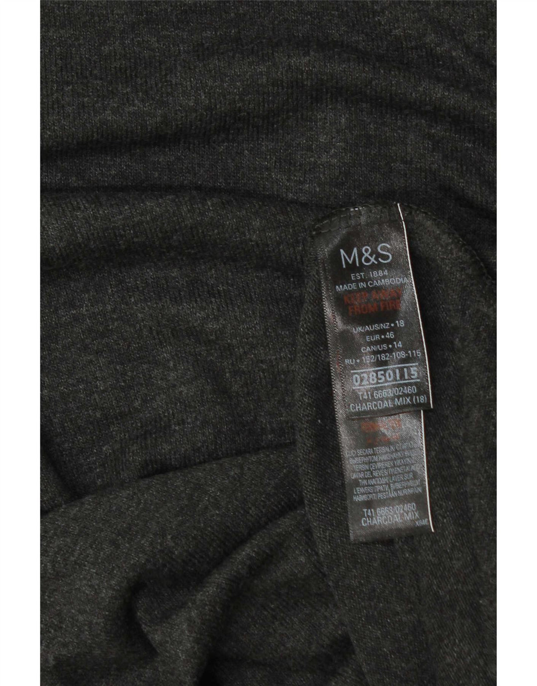T-shirt damski Marks & Spencer Top UK 18 XL, szara wiskoza