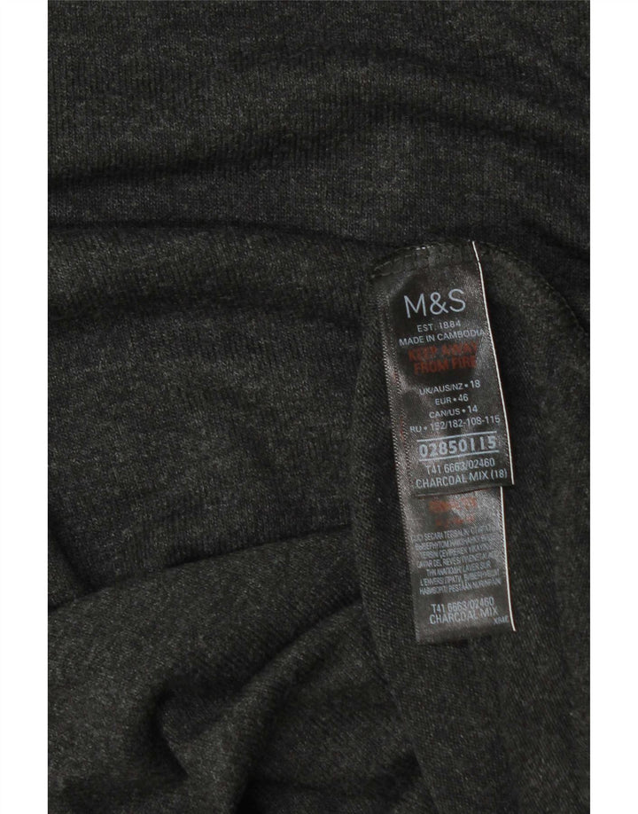 T-shirt damski Marks & Spencer Top UK 18 XL, szara wiskoza