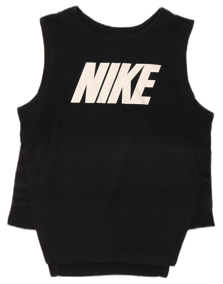 Damska kamizelka z grafiką NIKE Top UK 10, mała, czarna, syntetyczna