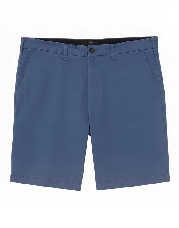 Męskie spodenki Chino Marks & Spencer W34, duże, niebieskie, bawełniane