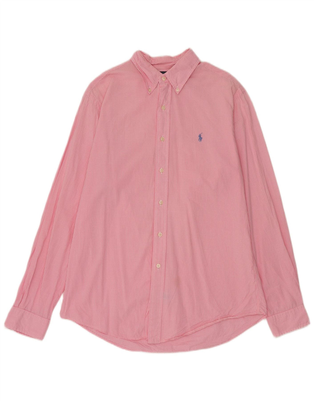 Koszula męska Ralph Lauren o dopasowanym kroju, średnia różowa bawełniana kratka
