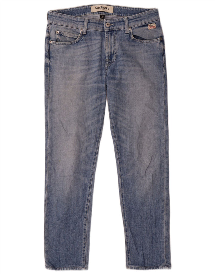 Damskie jeansy slim Roy Rogers W30 L28 Niebieskie bawełniane