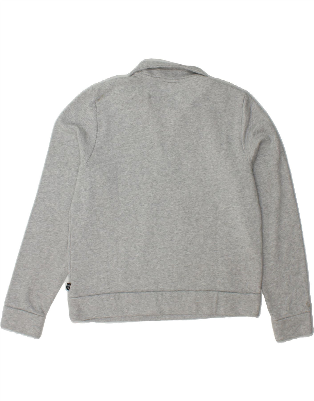 PUMA Womens Zip Neck Sweatshirt Jumper UK 14 Medium Grey Cotton Vintage Puma and Second-Hand Puma from Messina Hembry 
