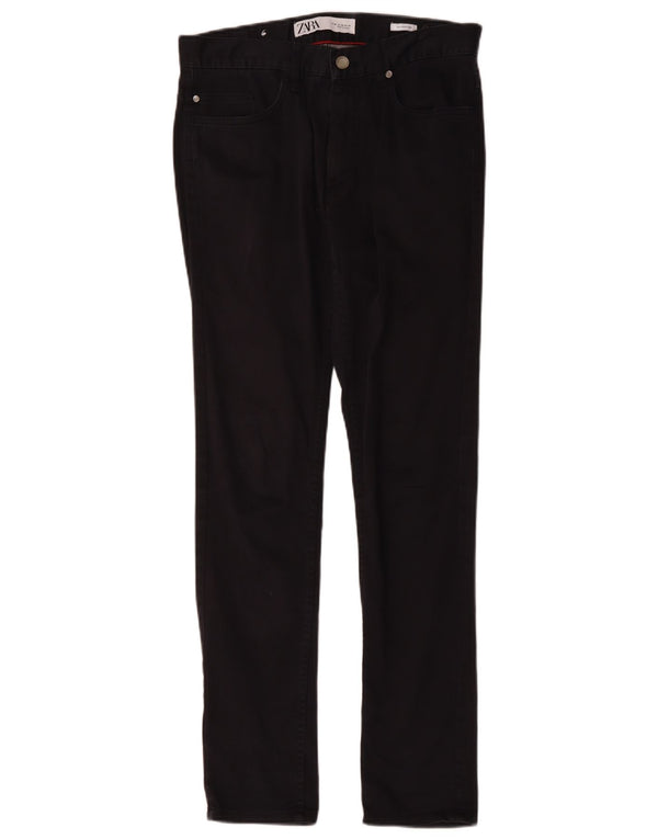 Spodnie męskie Zara Skinny Casual EU 38 Small W30 L30 Granatowa bawełna