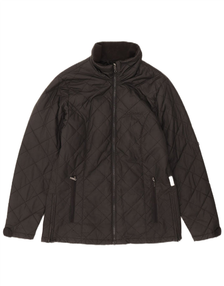 Damska pikowana kurtka oversize Schoffel UK 10, mała, czarna, poliester