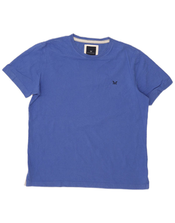 Crew Clothing Męski T-shirt Top, duży, niebieski, bawełniany