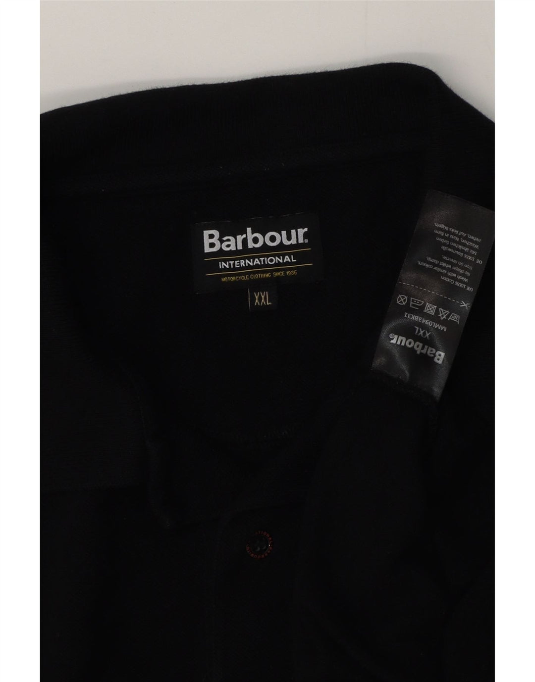 Męska koszulka polo z długim rękawem BARBOUR 2XL, czarna, bawełniana