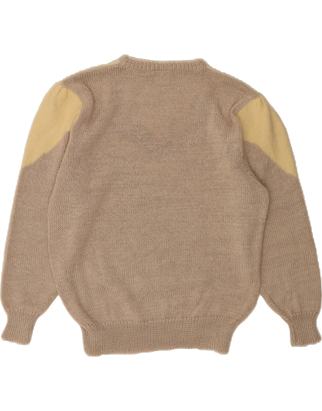 VINTAGE Womens Crew Neck Jumper Sweater IT 42/44 Medium Grey Colourblock Vintage Vintage and Second-Hand Vintage from Messina Hembry 