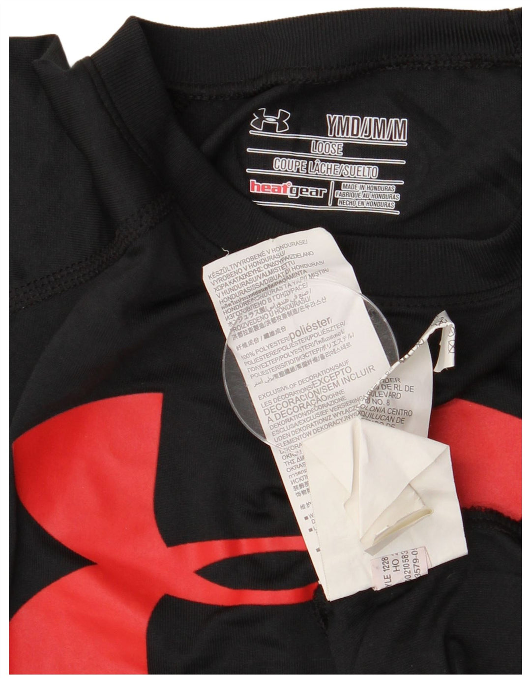 Chłopięcy t-shirt z grafiką Under Armour Heat Gear na 9-10 lat, średni czarny