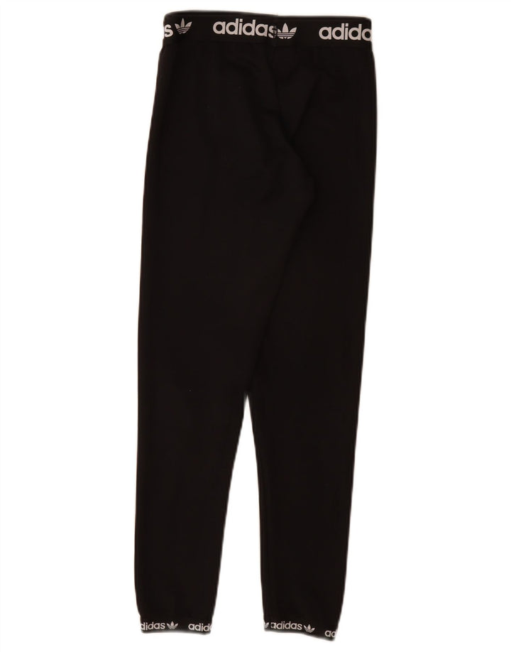 Legginsy dziewczęce Adidas z grafiką 11-12 lat, czarny poliester