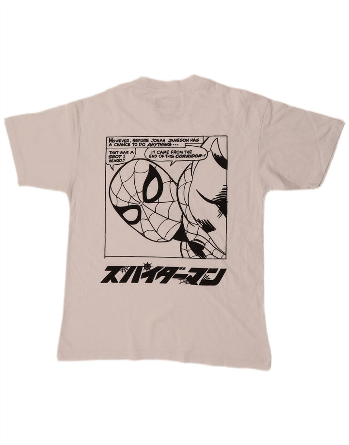 Męski t-shirt z grafiką Pull & Bear Marvel w kolorze średniej bieli