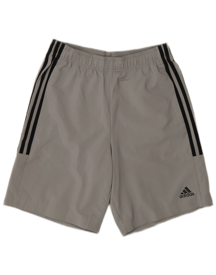 Męskie spodenki sportowe Adidas, małe, szare, poliestrowe