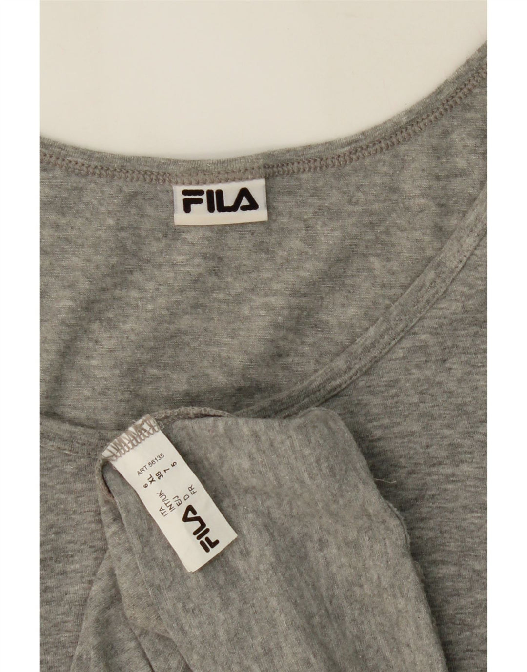 FILA Womens Vest Top UK 18 XL Grey Cotton Vintage Fila and Second-Hand Fila from Messina Hembry 