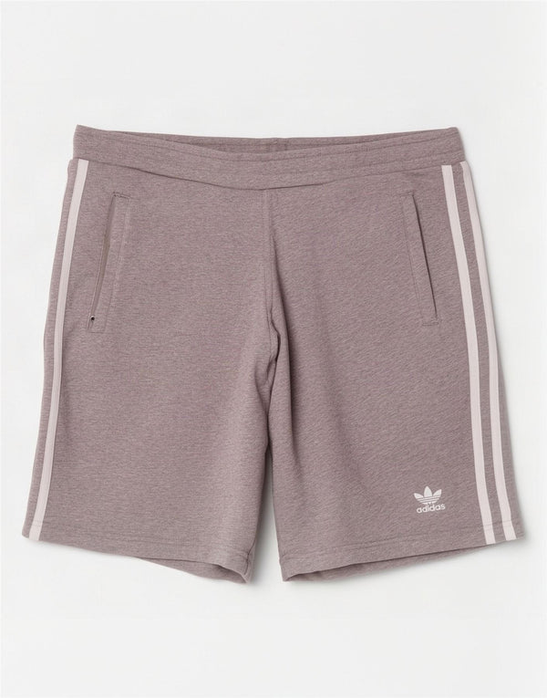 Męskie spodenki sportowe Adidas, średnioszare, bawełniane