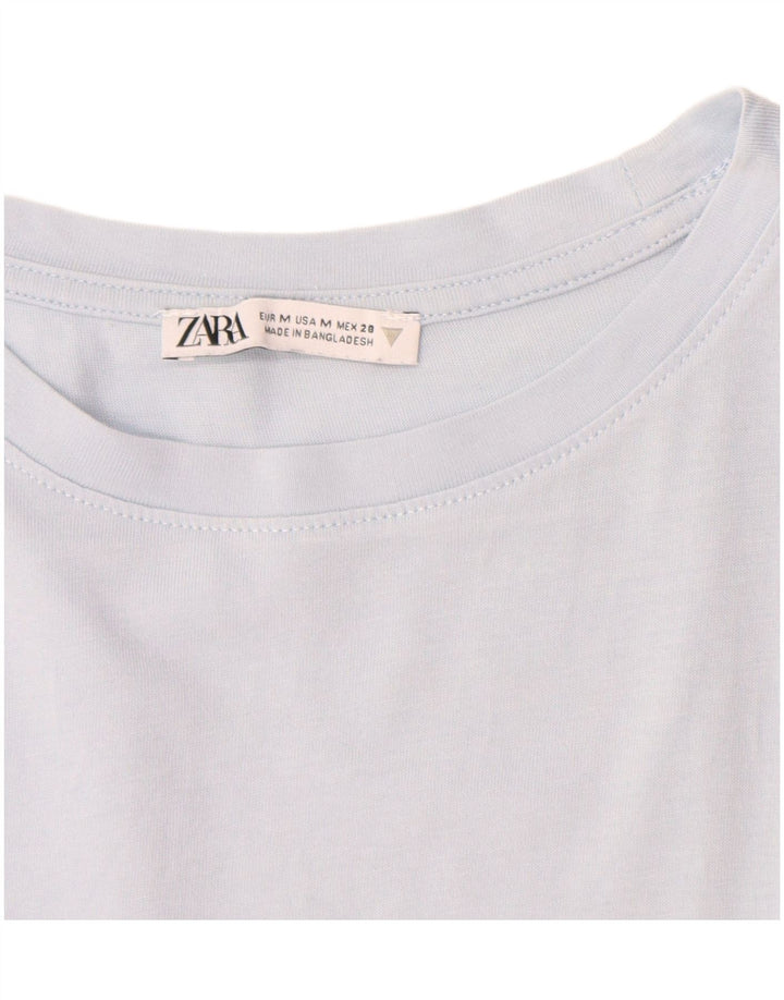 T-shirt damski Zara Top UK 14 średni niebieski