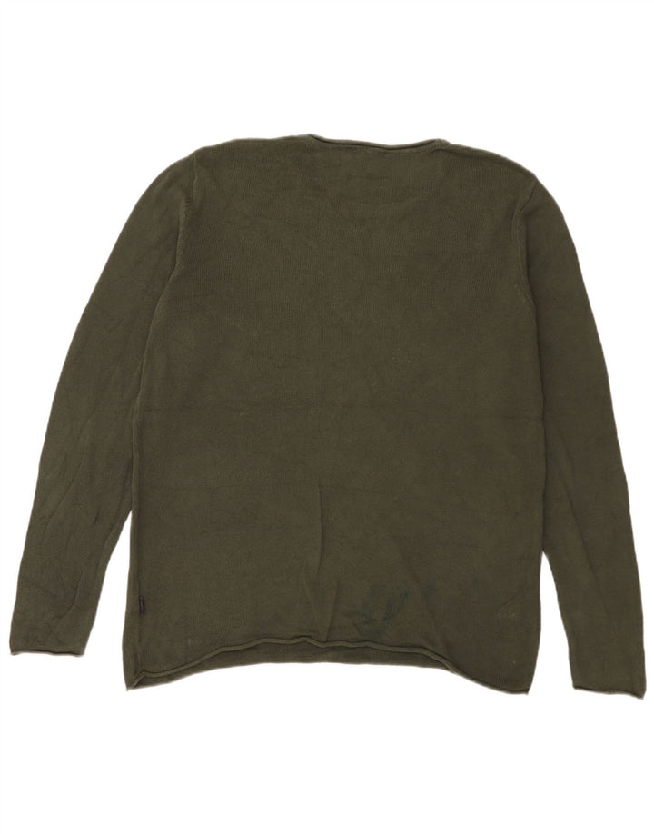 Męski sweter Jack & Jones z okrągłym dekoltem, duży, zielony