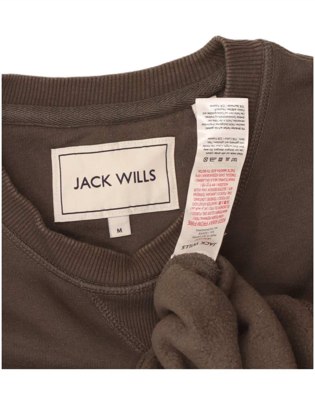 Męski sweter JACK WILLS Średni brązowy, bawełniany