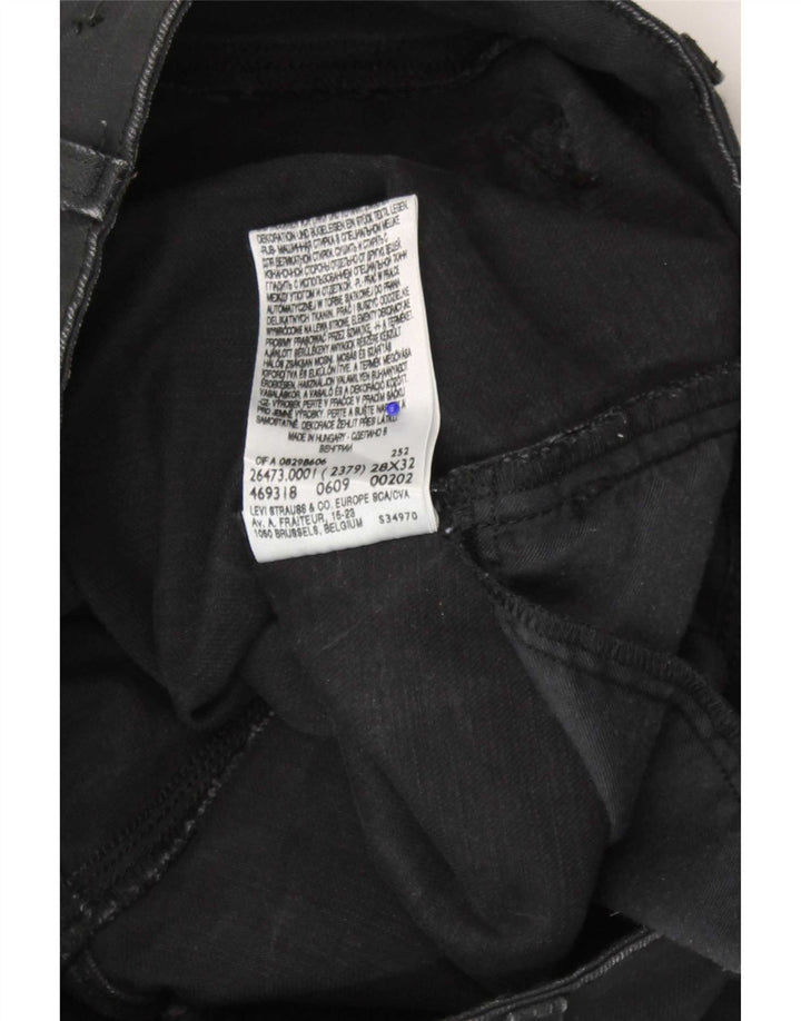 Damskie jeansy Levi's Slim W28 L32 Czarna bawełna