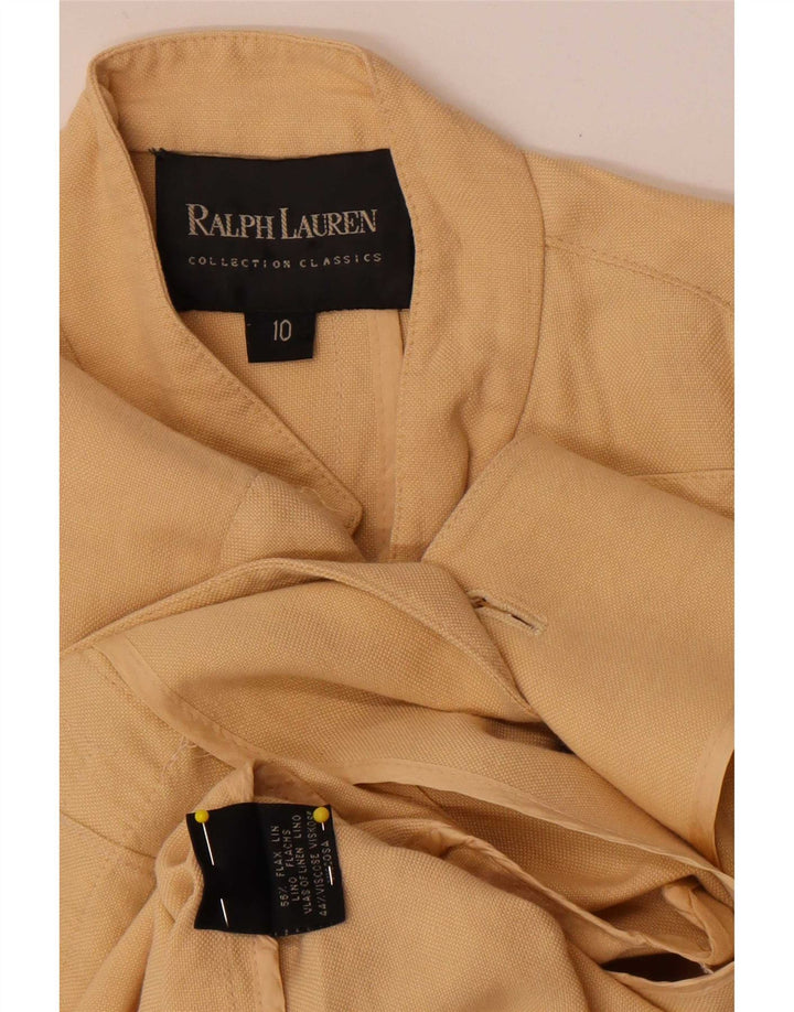 Damska kurtka użytkowa Ralph Lauren US 10 duża, beżowa, lniana