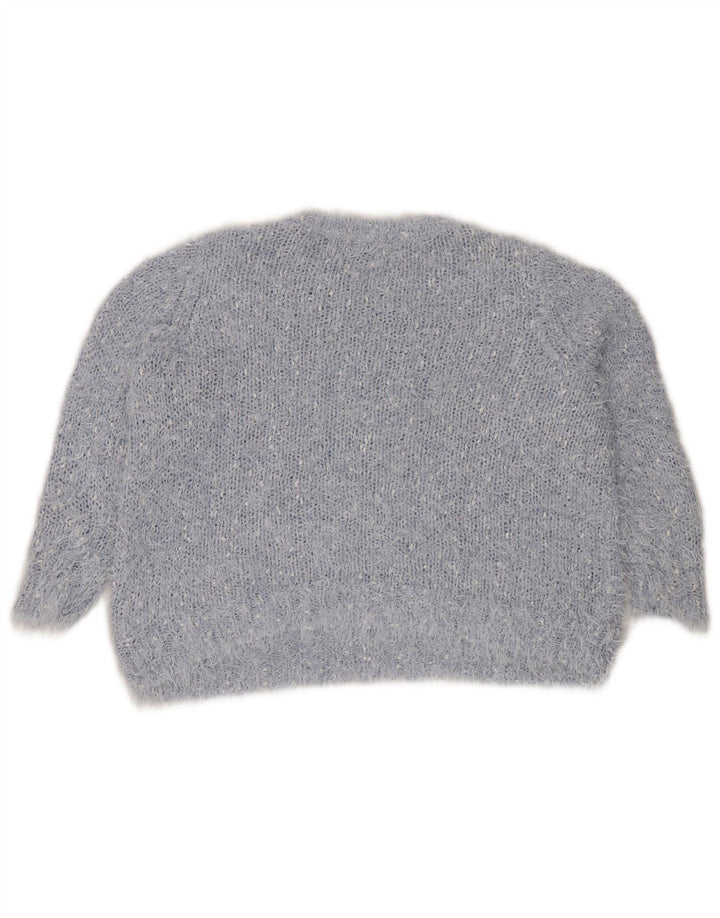 Marks & Spencer Damski sweter z okrągłym dekoltem UK 20 2XL Niebieski poliester