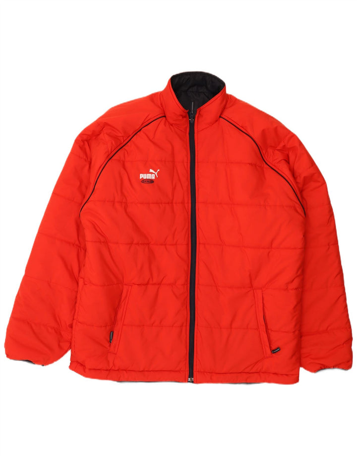 Męska dwustronna ocieplana kurtka Puma UK 44 2XL Granatowa, z blokami kolorów