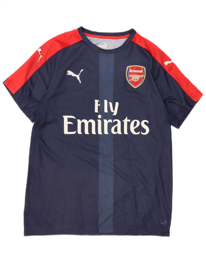 Chłopięcy T-shirt PUMA Arsenal z grafiką, 15-16 lat, granatowy, z blokami kolorów