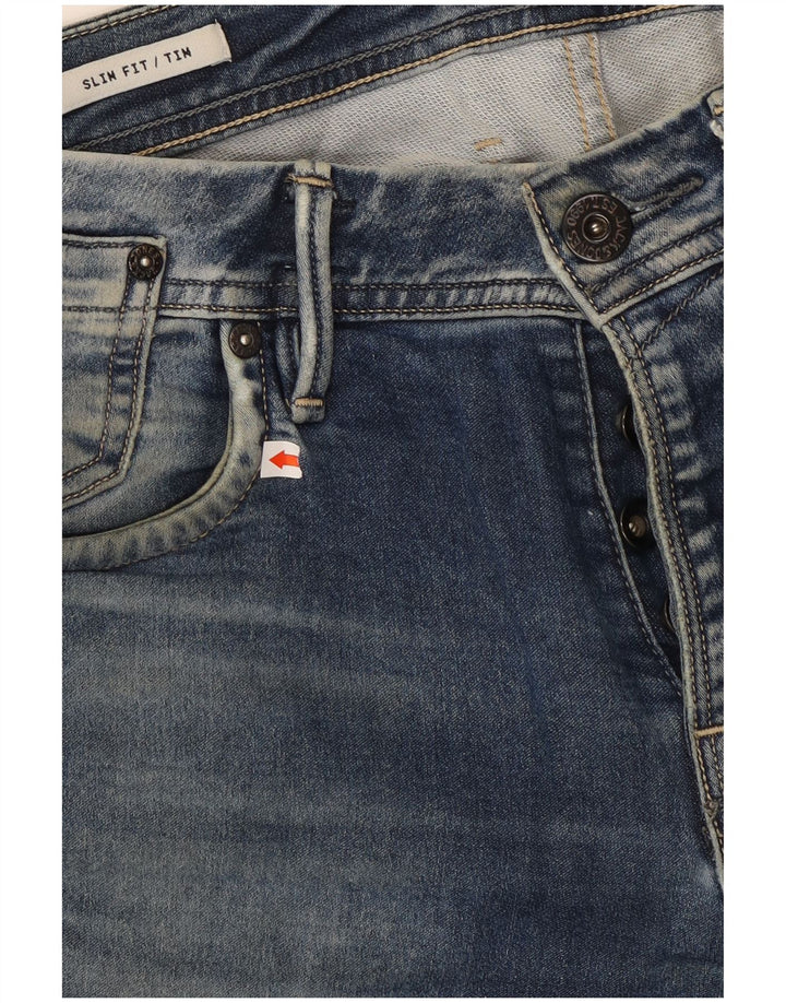 JACK & JONES Męskie jeansy Tim Slim W30 L34 Niebieskie, bawełniane